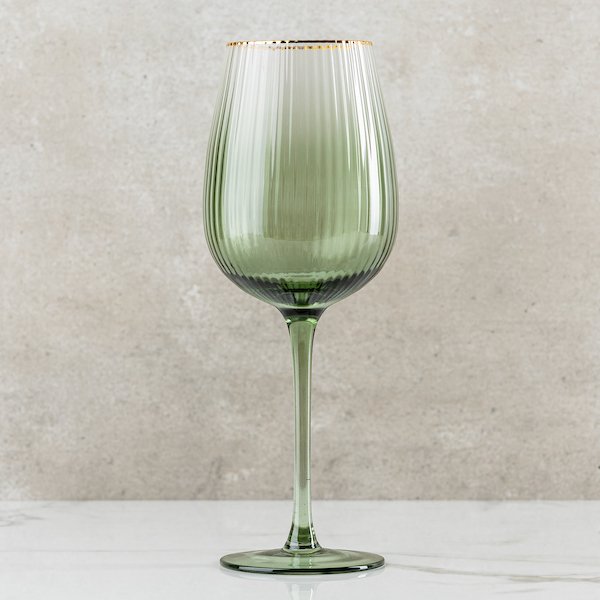 Fern Sunlit Serenade Stemmed Wine Glass