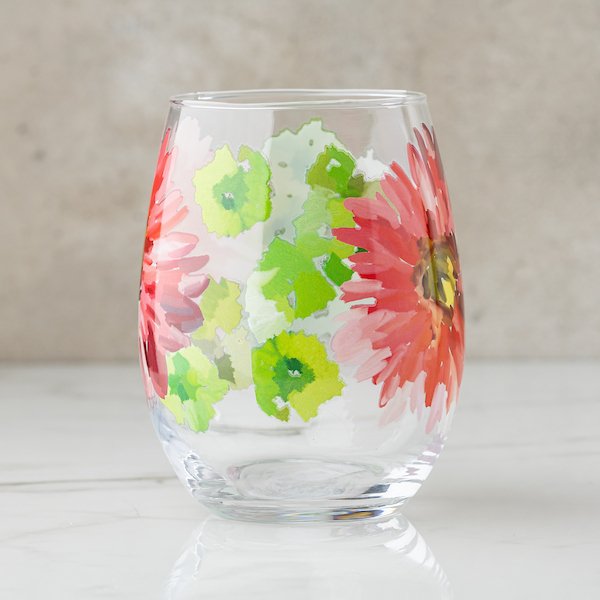 Dahlia Stemless Wine Glass