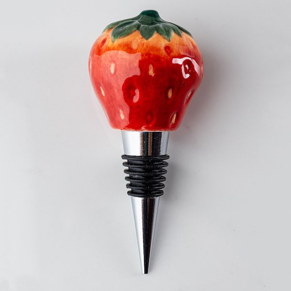 Strawberry Wine Bottle Stopper