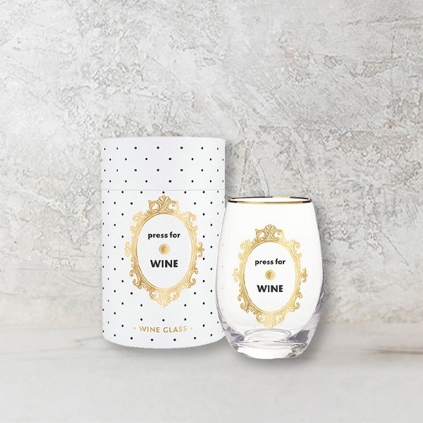Press for Wine Stemless Wine Glass