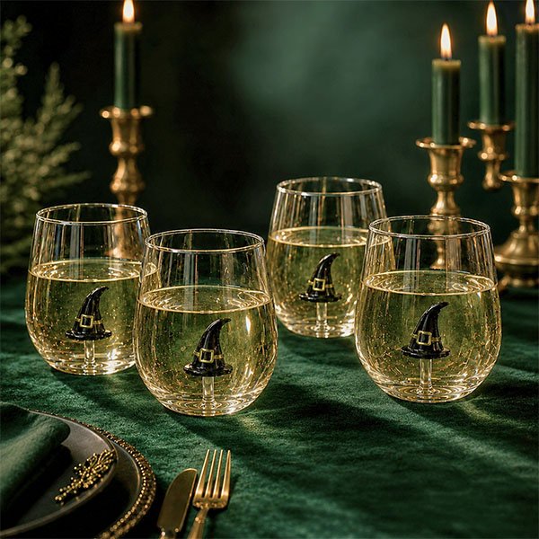 Witch Hat Stemless Wine Glass