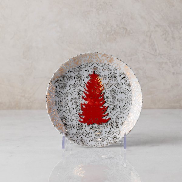 Red Tree Winter Entertaining Appetizer Plate