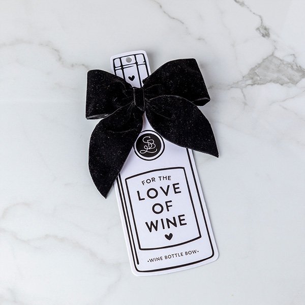 Velvet Wine Bottle Bow