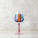 Trix Modern Red Stemmed Wine Glass