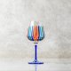 Trix Modern Blue Stemmed Wine Glass