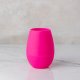 Pink Silicone Freezable Wine Glass