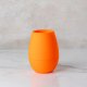 Orange Silicone Freezable Wine Glass