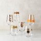 Ornate Navy Amber Entertaining Stemmed Wine Glass