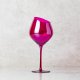 Slant Fuchsia Stemmed Wine Glass