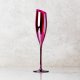 Slant Fuchsia Flute Wine Glass