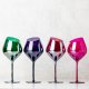 Slant Fuchsia Stemmed Wine Glass