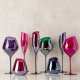 Slant Fuchsia Stemmed Wine Glass