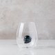 Black Skull Stemless Wine Glass
