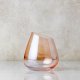 Slant Peach Stemless Wine Glasses - Set of 4