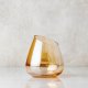 Slant Amber Stemless Wine Glasses - Set of 4