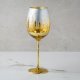 Gold Winter Tree Stemmed Wine Glass