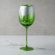 Green Winter Tree Stemmed Wine Glass