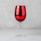 Red Snowflake Stemmed Glass