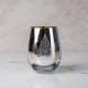 Silver Winter Tree Stemless Wine Glass