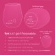 Pink Silicone Freezable Wine Glass